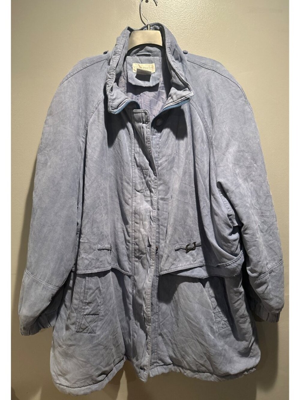 Charles K. Women’s 26/28 Blue Utility JacketLagenlook Artsy Gorpcore Oversized